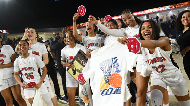 Etiwanda vs. Sierra Canyon in the CIF Southern Section Open Division girls basketball final at Cal Baptist University on Friday, Feb. 23, 2024.